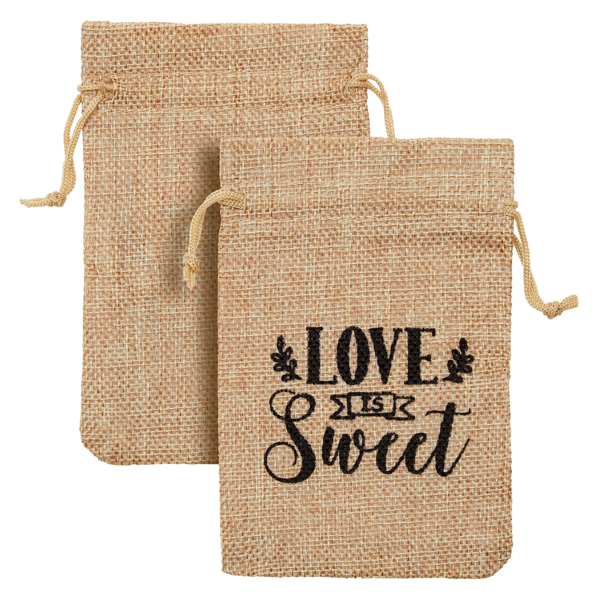 30-Pack Small Burlap Bags with Drawstring, 4x6-Inch Woven Jute Gift Bags for Party Favors, Jewelry, and Coffee