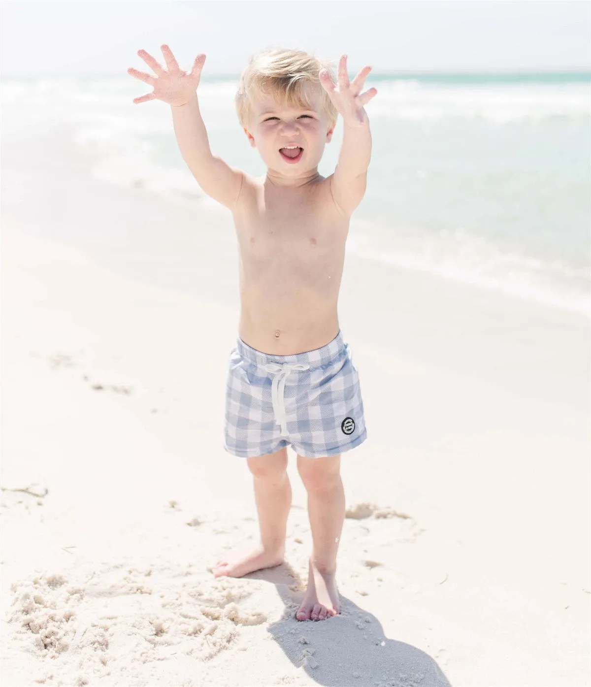 $8.00 EA - 3-4T X 2 - Boys Swim Trunks - Blue Check