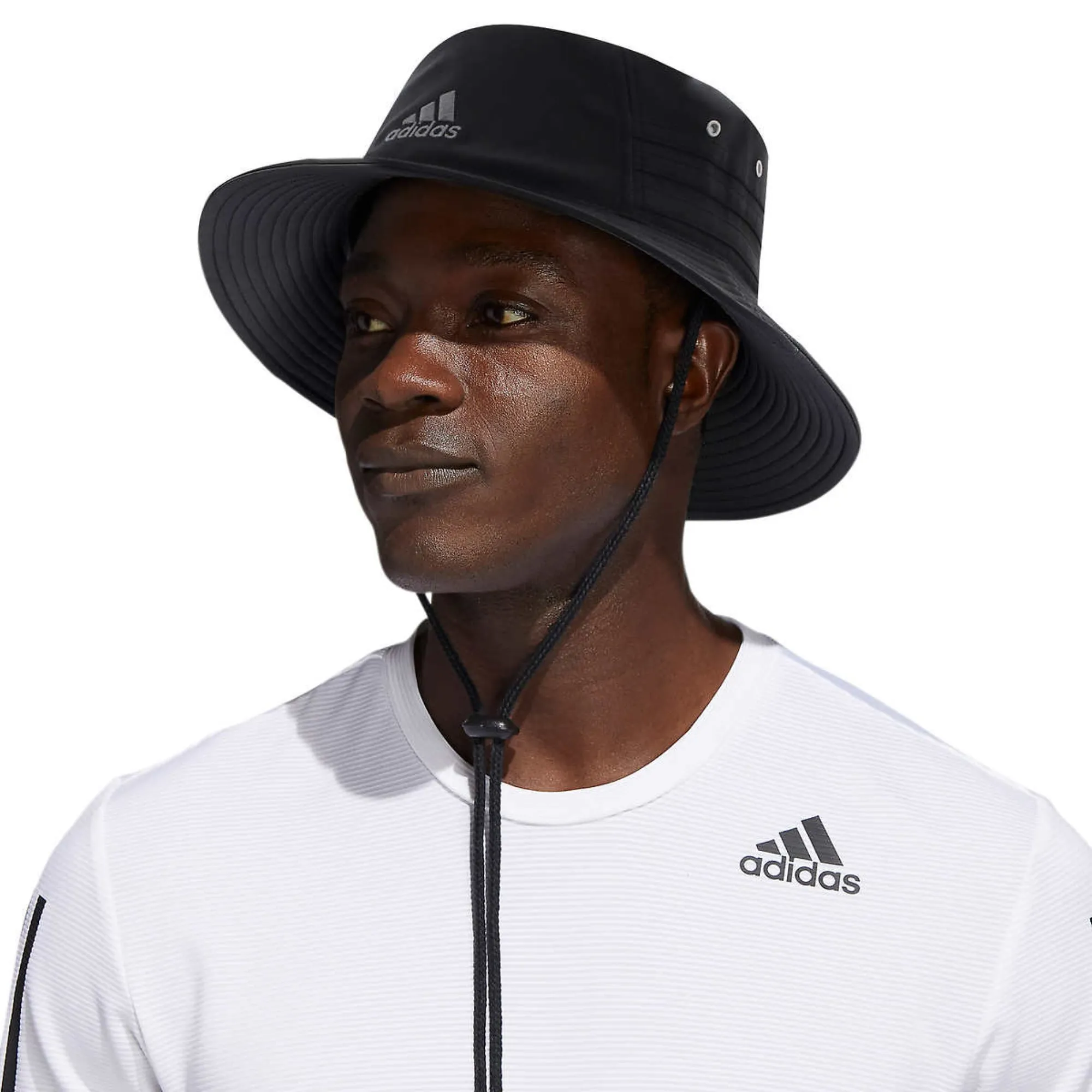 Adidas Aeroready Unisex Men's Women's Bucket Sun Hat Lightweight Moisture Wicking UPF 50 Adjustable Strap