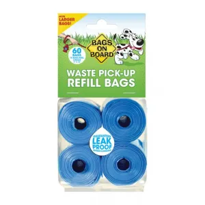 Bags On Board Refill Poop Bags - 4 x Rolls