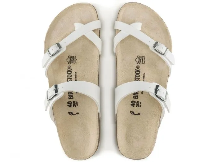 Birkenstock Womens Mayari Birko-Flor -White