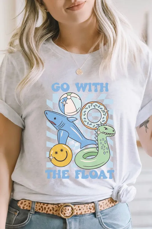 Blue Go With The Float Pool Toys Graphic Tee