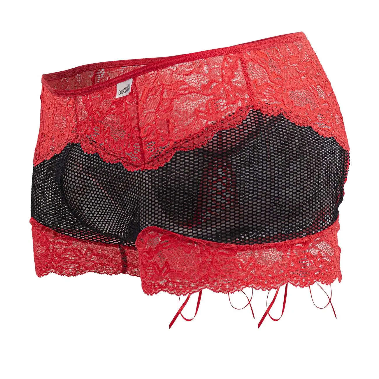 CandyMan 99779 Mesh Lace Trunks Color Black-Red