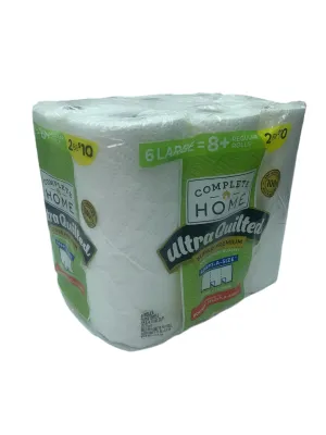 Complete Home Ultra Quilted Super Premium Paper Towels, 6 Pack