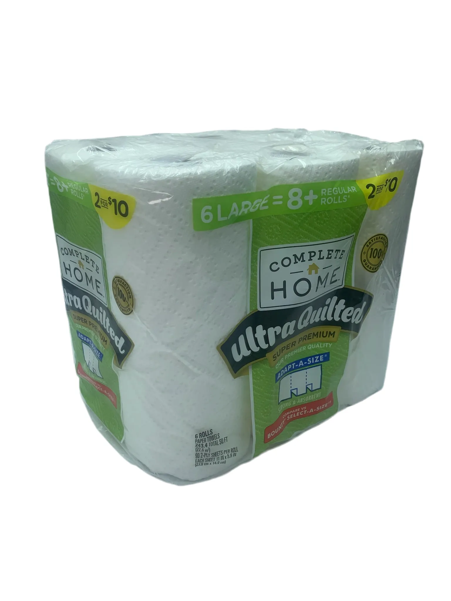 Complete Home Ultra Quilted Super Premium Paper Towels, 6 Pack