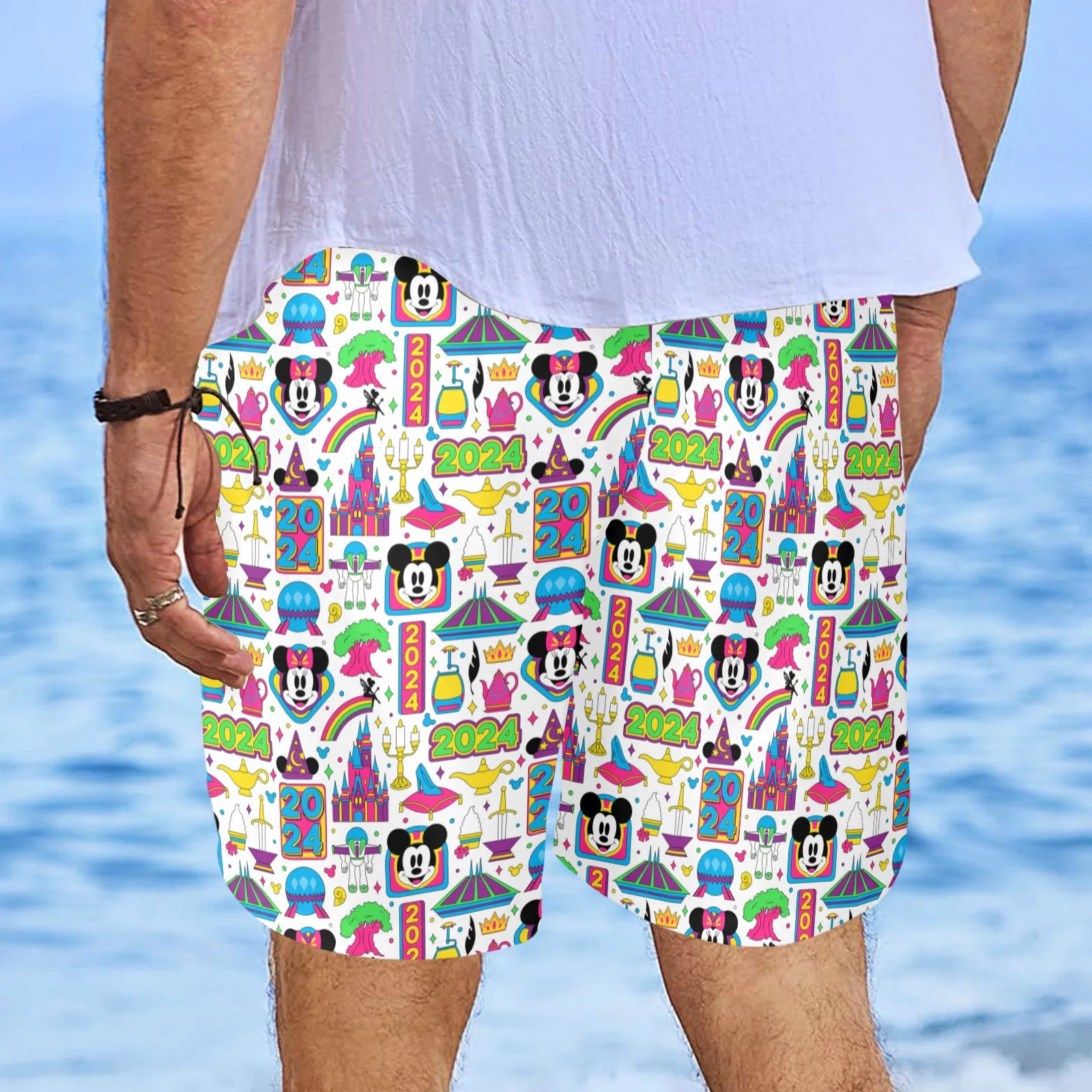 Disney 2024 Men's Swim Trunks Swimsuit