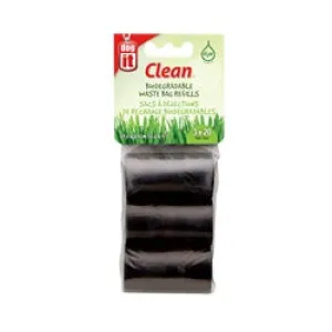 DogIt Biodegradable Waste Bag Black - 3 rolls / 20 bags