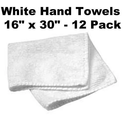 Dz. White Hand Towels 16" x 30" - 4 lbs/dz