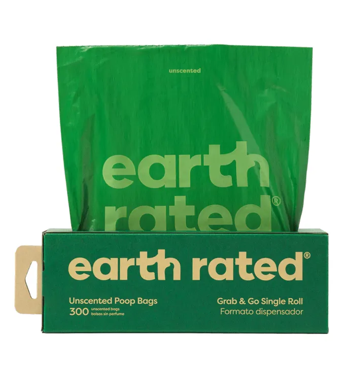 Earth Rated Eco-Friendly Unscented Poop Bags  - 8"x13" (300pc)