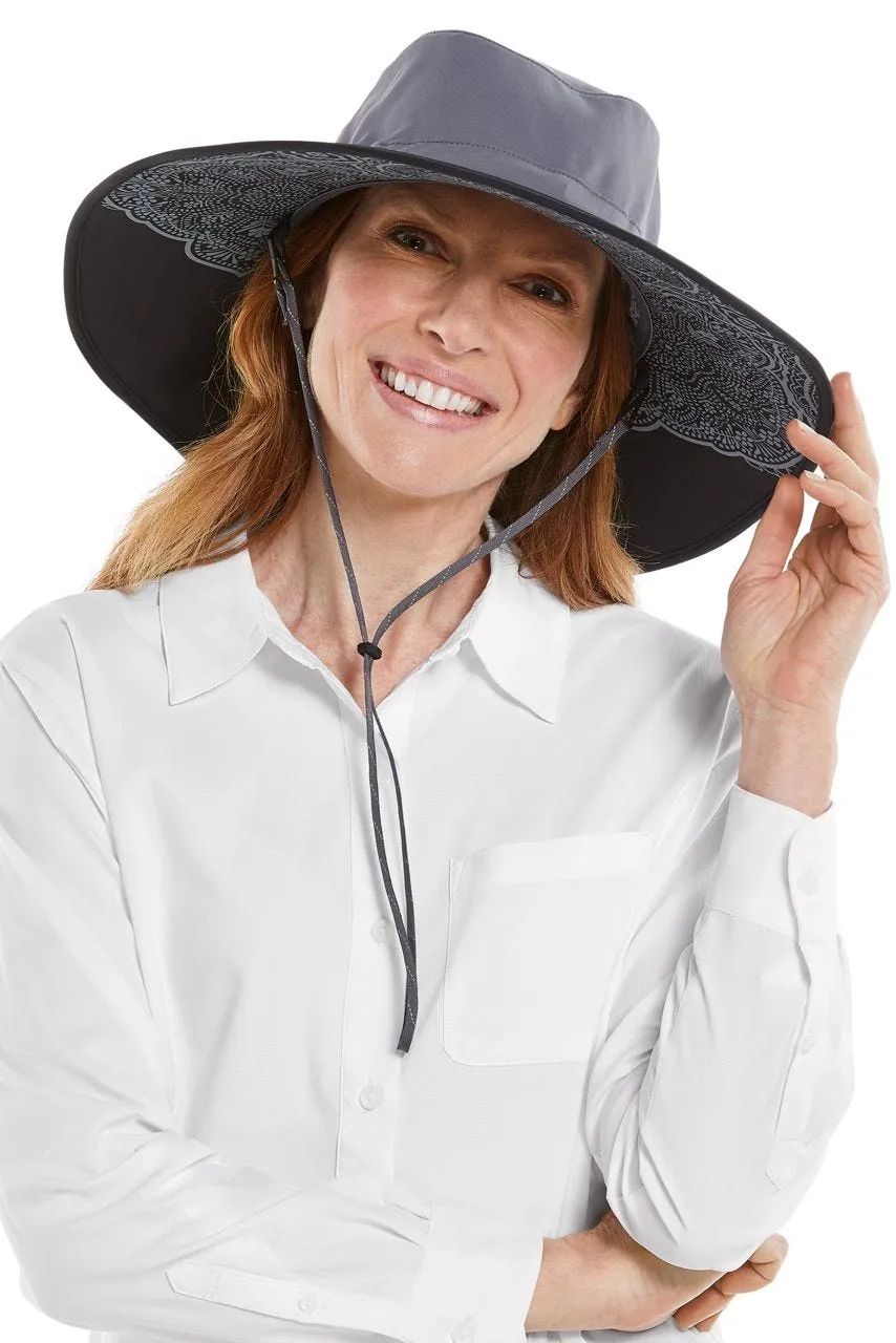 Etta Sun Catcher Hat| Carbon/Black Travel Medallion