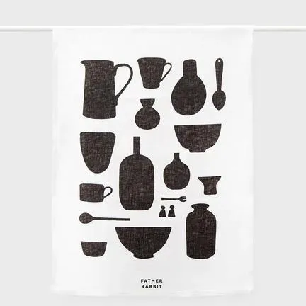 Father Rabbit Crockery Tea Towel