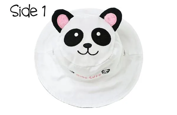 FlapJackKids - Reversible Kids' Sun Hat - Panda / Koala