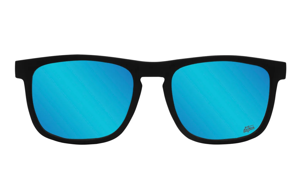 Floaties - Matte Black - Electric Blue Polarized