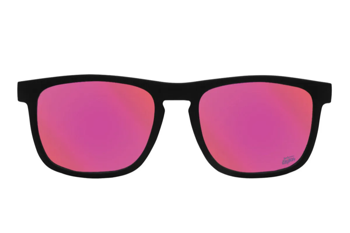 Floaties - Matte Black - Pink Lemonade Lens Polarized