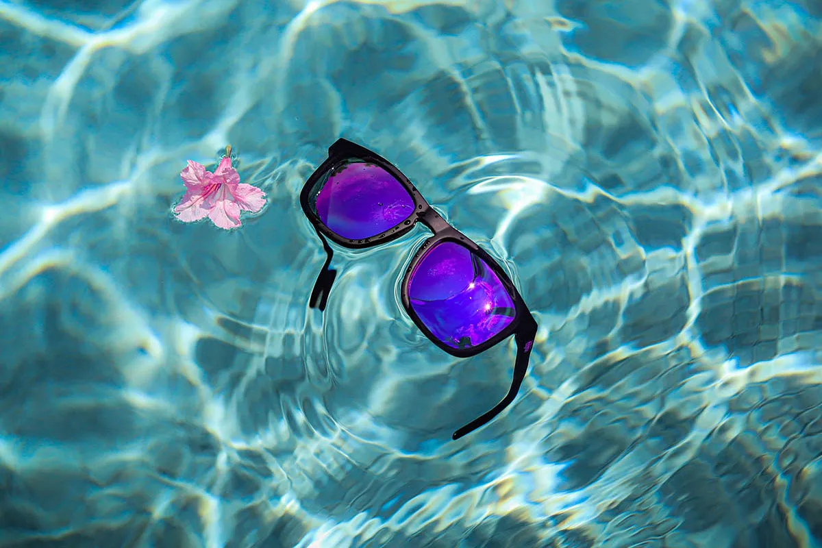 Floaties - Matte Black - Purple Polarized