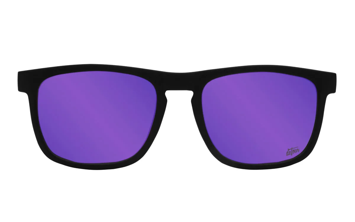 Floaties - Matte Black - Purple Polarized