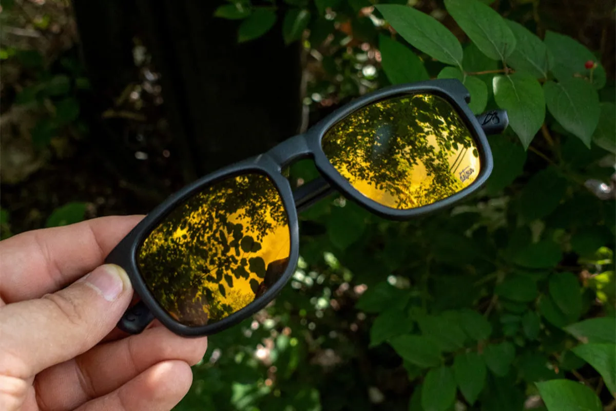 Floaties XL - Matte Black - 24K Gold Lens Polarized