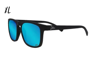 Floaties XL - Matte Black - Electric Blue Lens Polarized