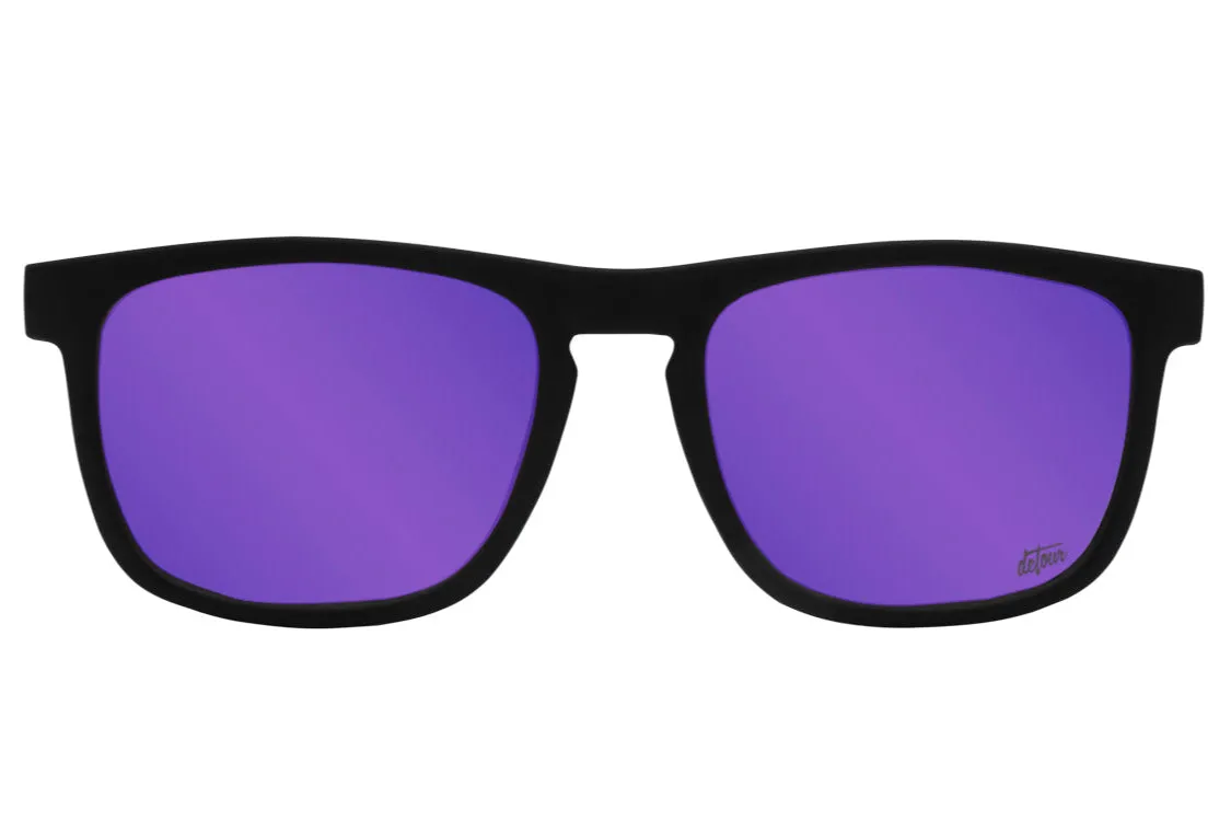 Floaties XL - Matte Black - Purple Lens Polarized