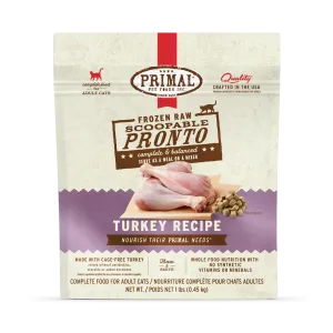 Frozen Raw Scoopable Pronto Cat Food <br> Turkey Recipe