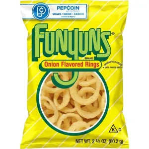 Funyuns Onion Rings Flavored Snack Chips, 2.125 oz Bag