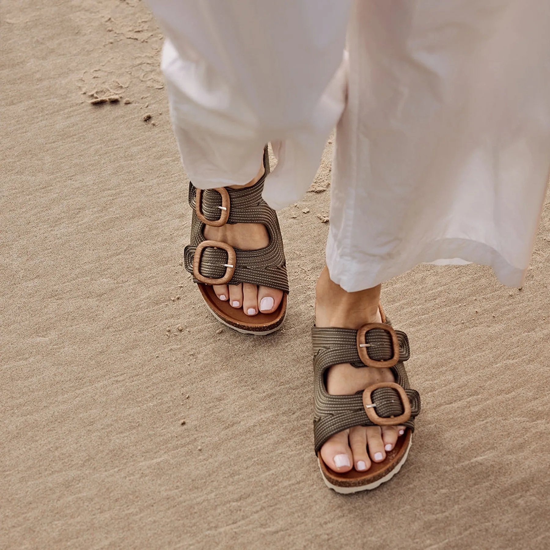 GIANA SLIDE SANDALS LEATHER