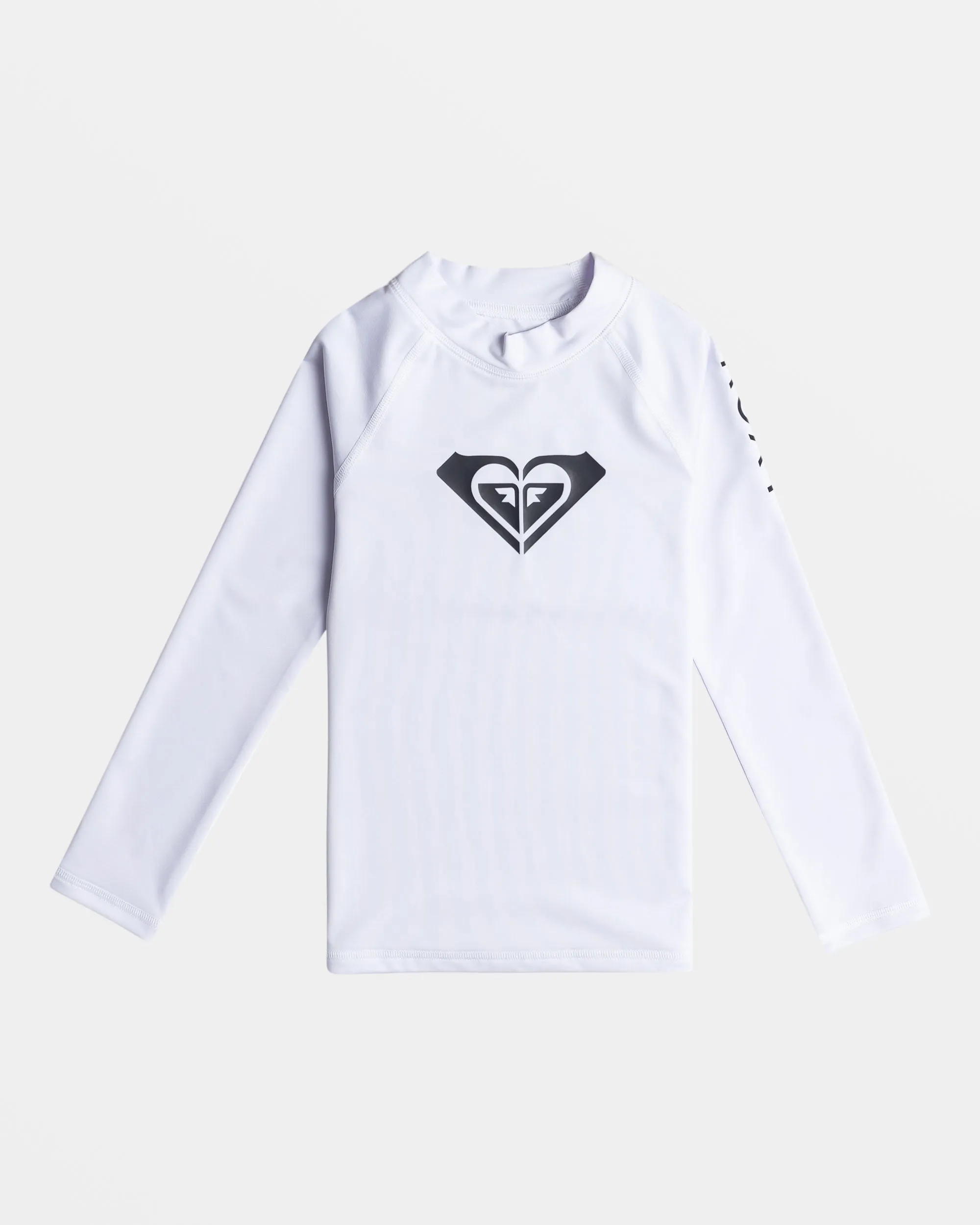 Girls 2-7 Whole Hearted Long Sleeve UPF 50 Rashguard - Bright White