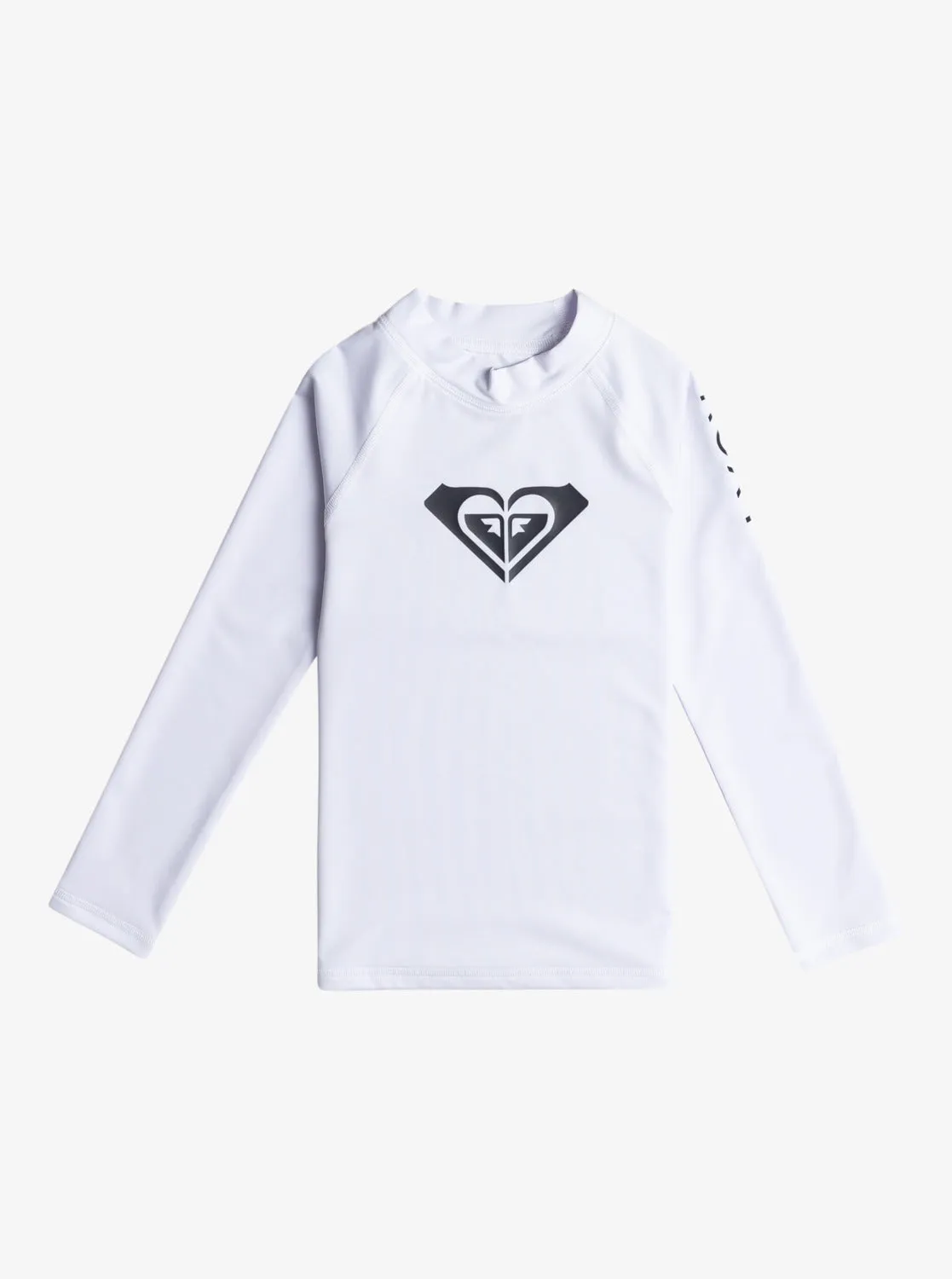 Girls 2-7 Whole Hearted Long Sleeve UPF 50 Rashguard - Bright White