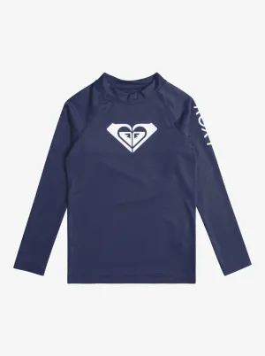 Girls 2-7 Whole Hearted Long Sleeve UPF 50 Rashguard - Mood Indigo