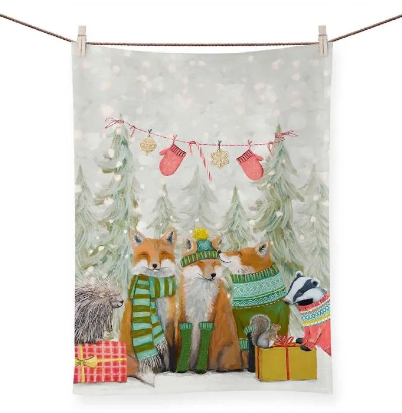 Holiday Eclectic Art Tea Towels