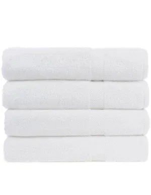 Honeycomb Bath Towels, Luxury Turkey Cotton, Quicker Dry (White)