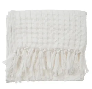 Honeycomb Hand Towel, White