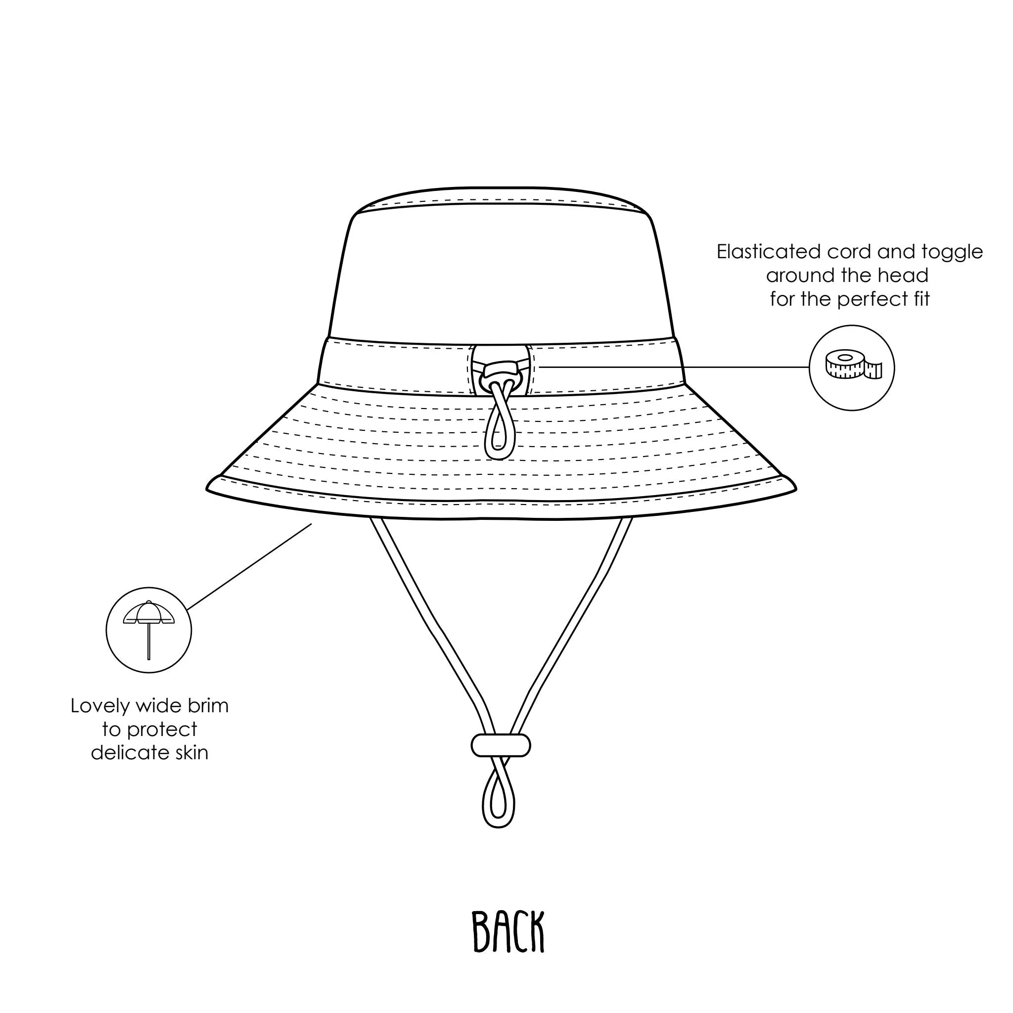 Kookaburra Wide Brim Bucket Hat