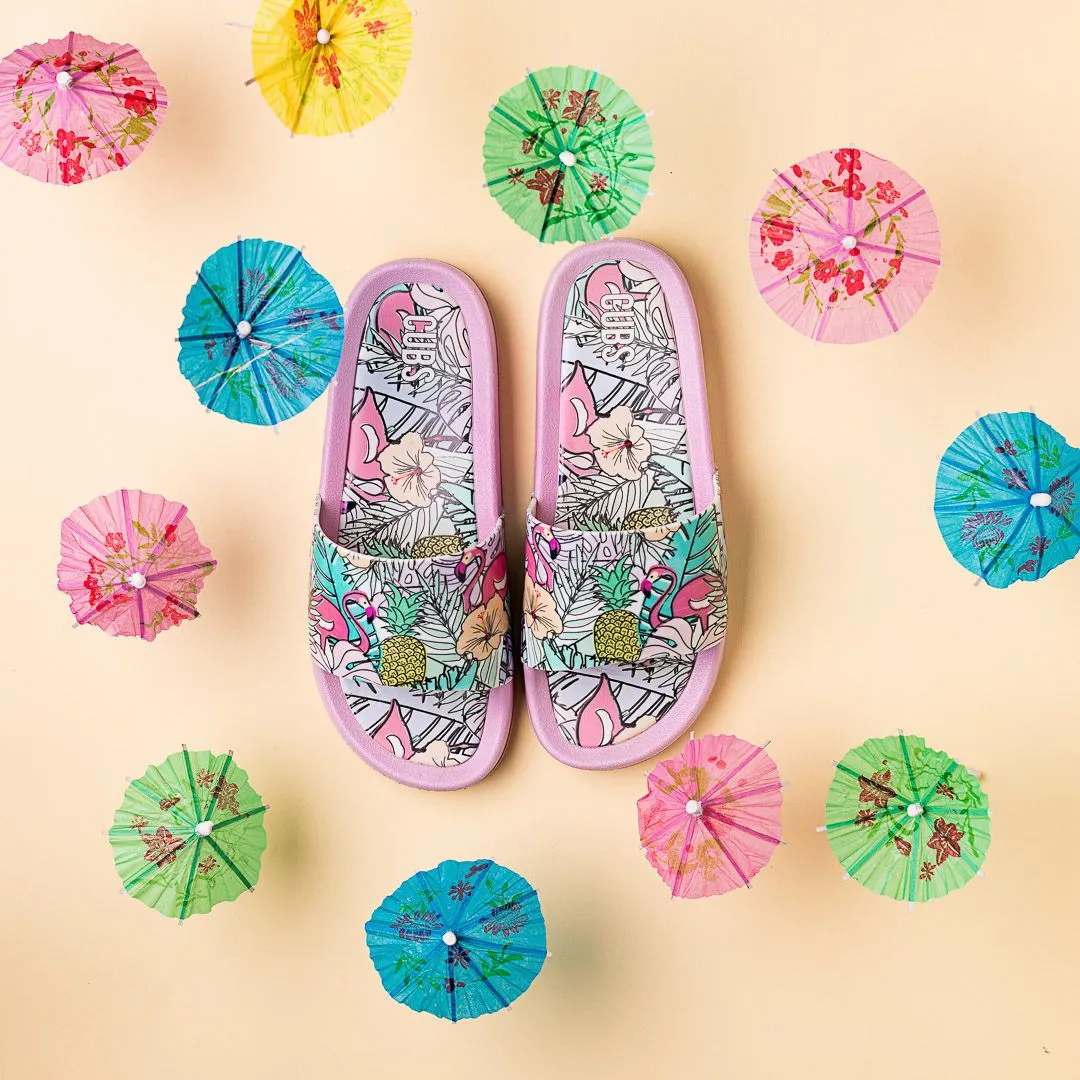 Lilac Flamingos  Slides