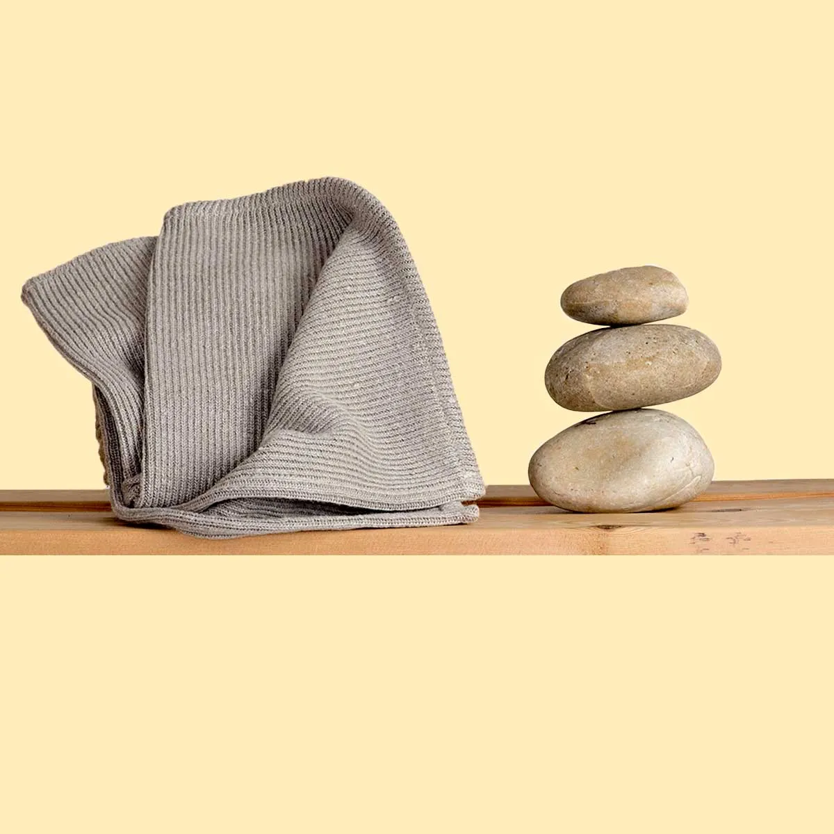 LONDONBERRY 100% Organic Linen Knit Hand Towel | Kitchen Towel (OC Thread) (No Plastic, No Synthetics) (100% Biodegradable)