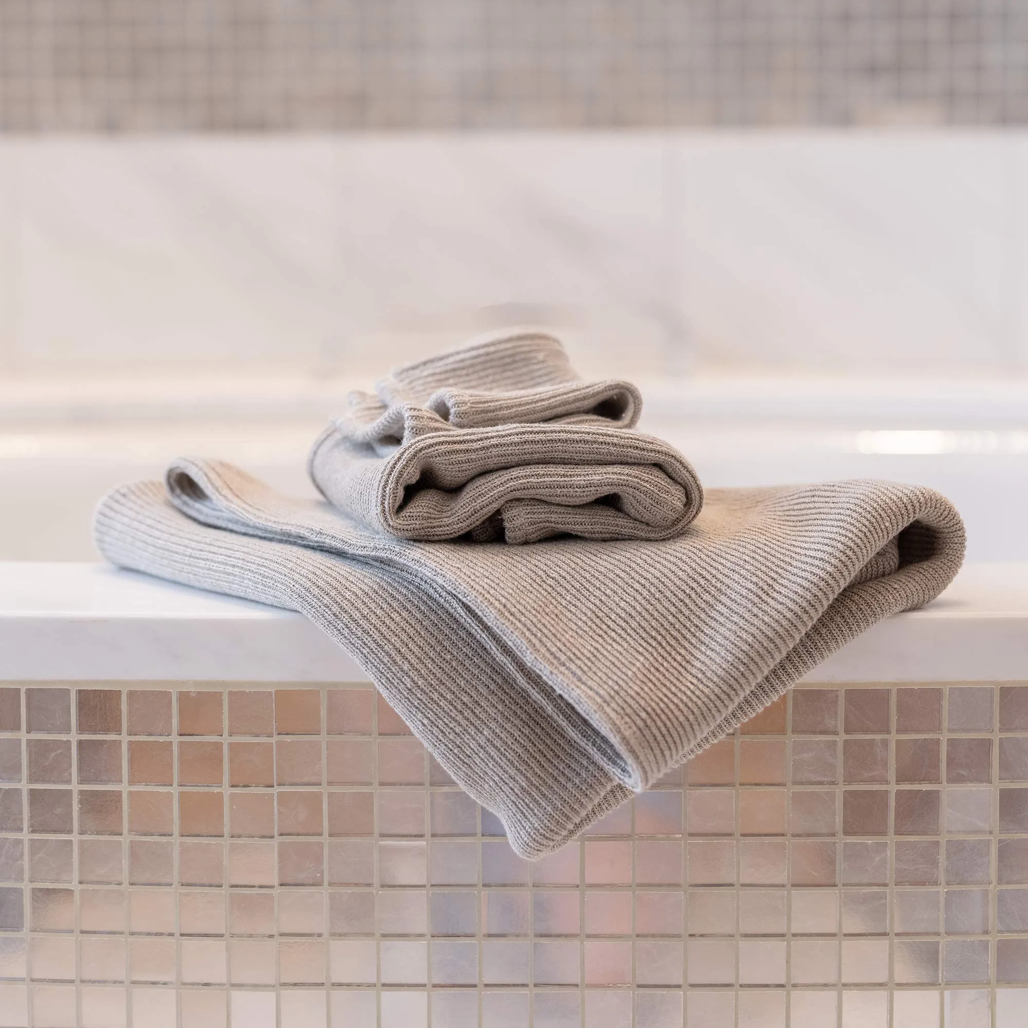 LONDONBERRY 100% Organic Linen Knit Towels (OC Thread) (No Plastic, No Polyester, No Synthetics) (100% Biodegradable)