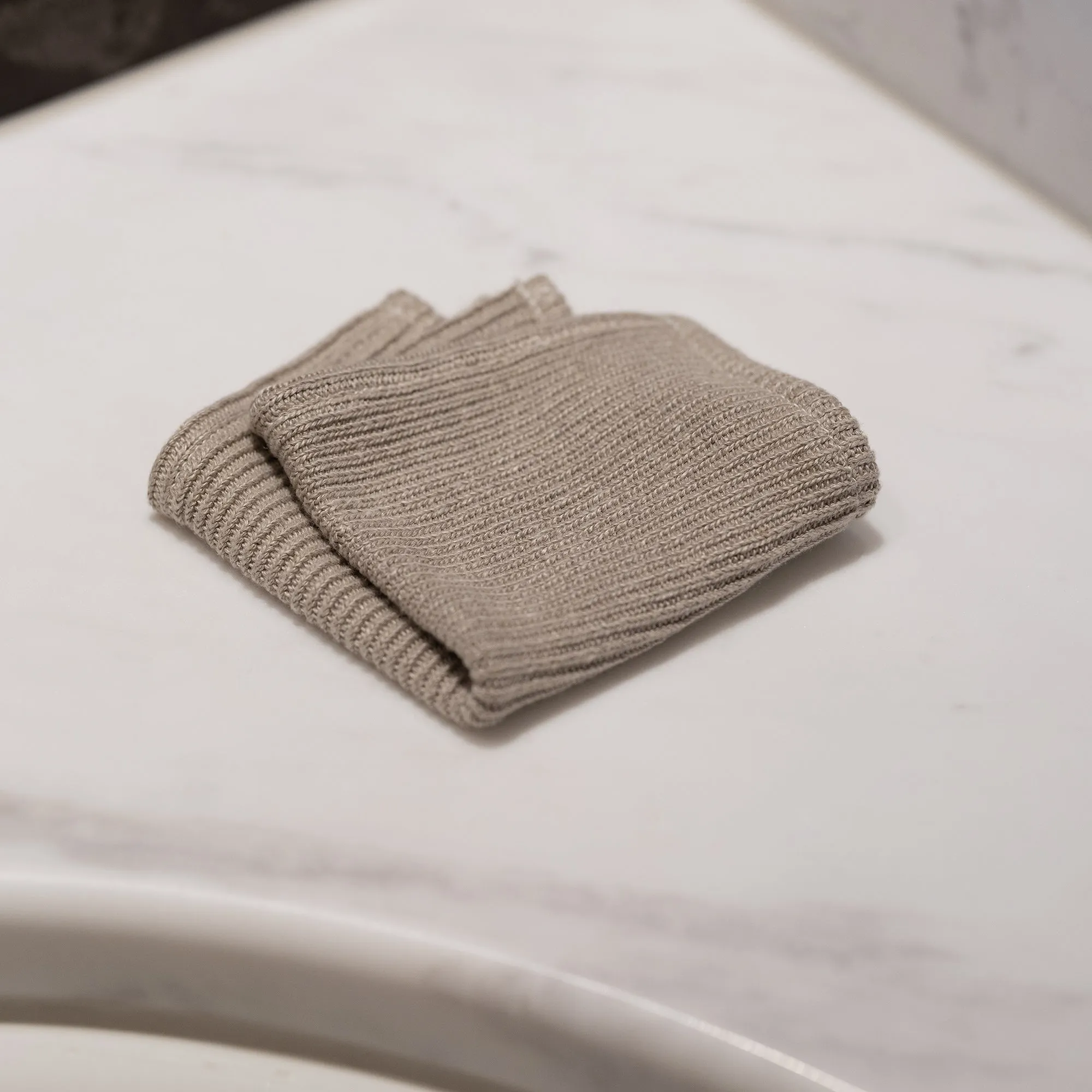 LONDONBERRY 100% Organic Linen Knit Towels (OC Thread) (No Plastic, No Polyester, No Synthetics) (100% Biodegradable)