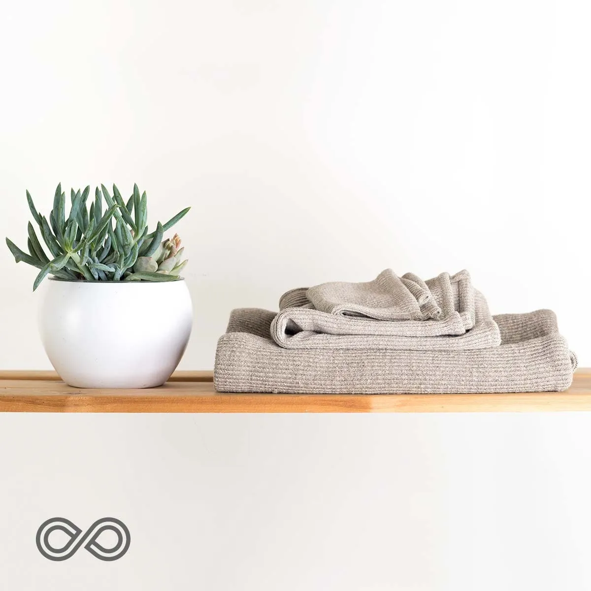 LONDONBERRY 100% Organic Linen Knit Towels (OC Thread) (No Plastic, No Polyester, No Synthetics) (100% Biodegradable)