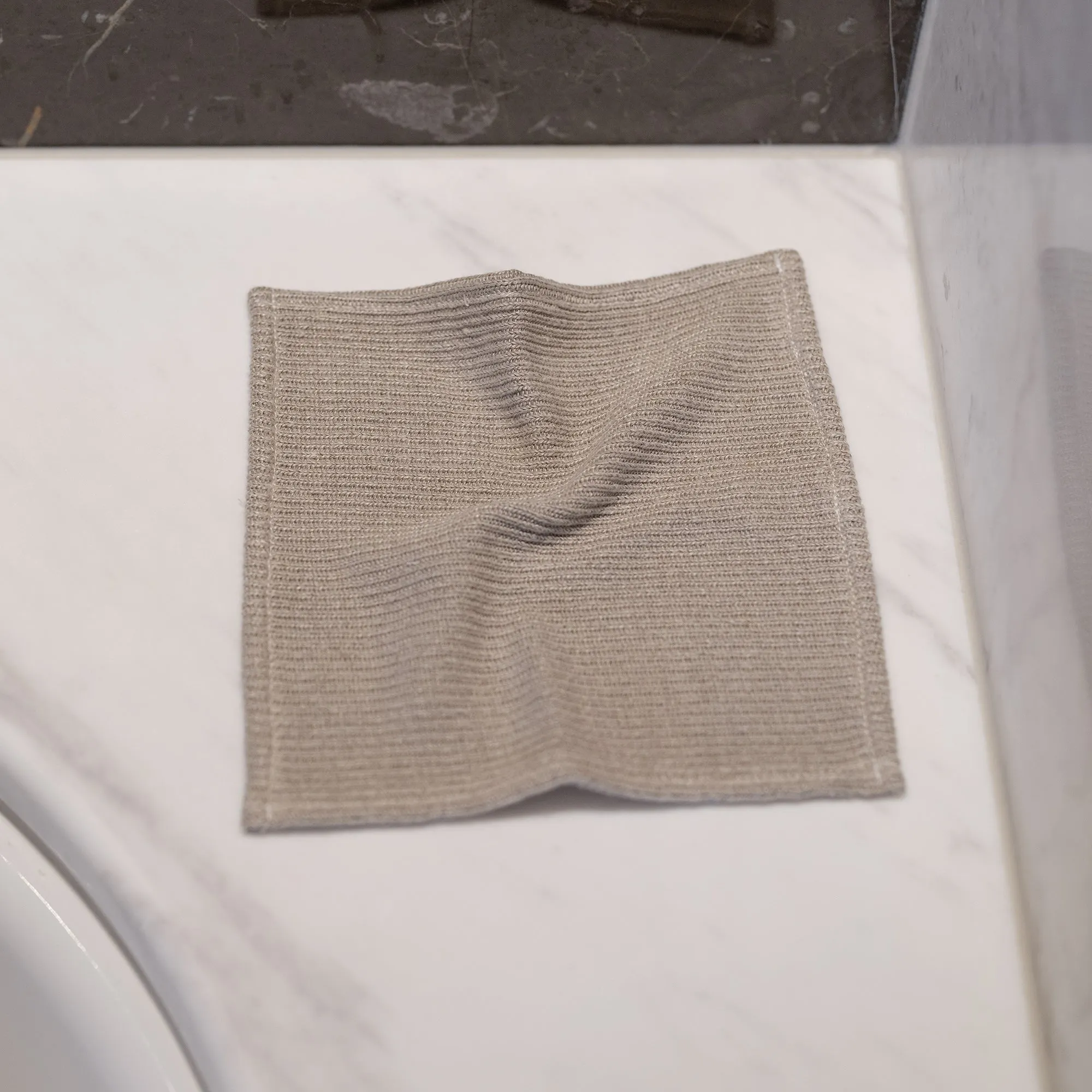 LONDONBERRY 100% Organic Linen Knit Towels (OC Thread) (No Plastic, No Polyester, No Synthetics) (100% Biodegradable)