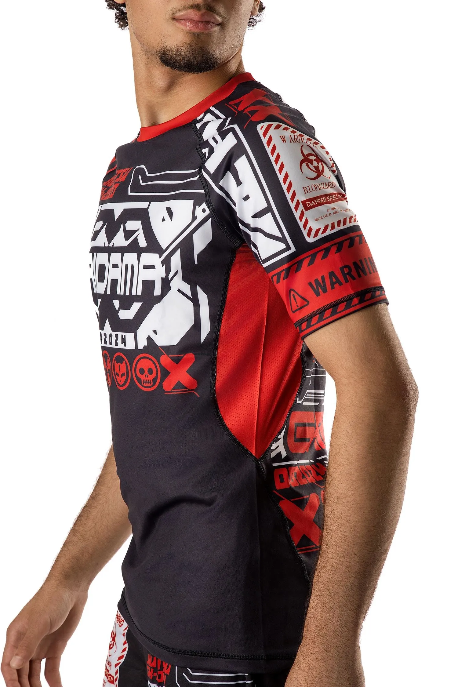 Men's Cyber Fox Jiu Jitsu Art Wear Rashguard - Short Sleeve