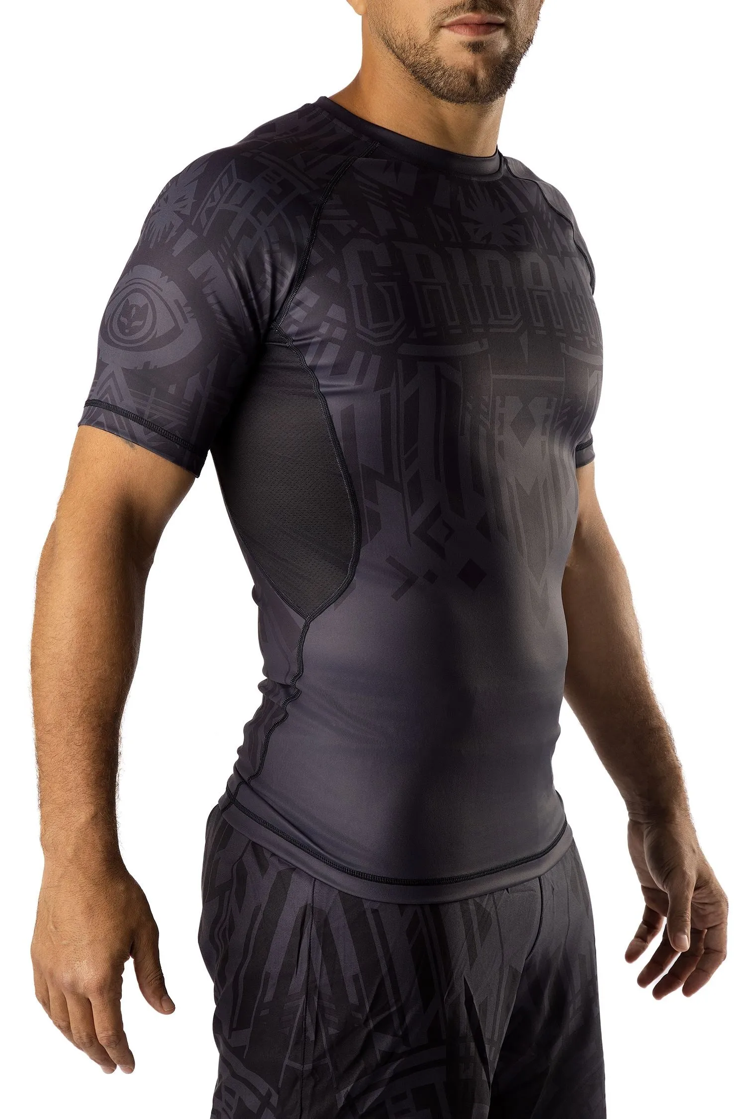 Men's Shadow Realm Jiu Jitsu Art Wear Rashguard - Short Sleeve