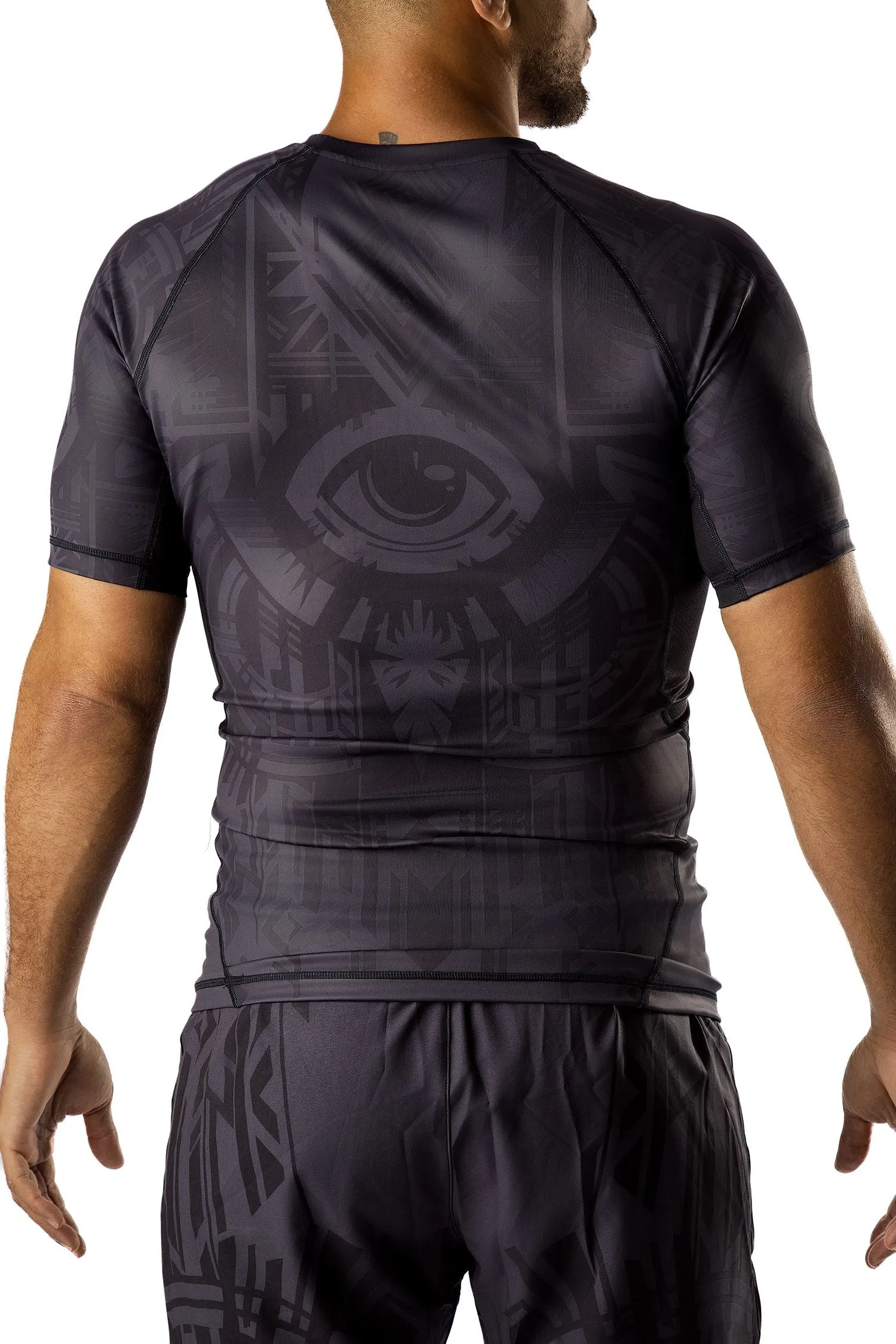 Men's Shadow Realm Jiu Jitsu Art Wear Rashguard - Short Sleeve