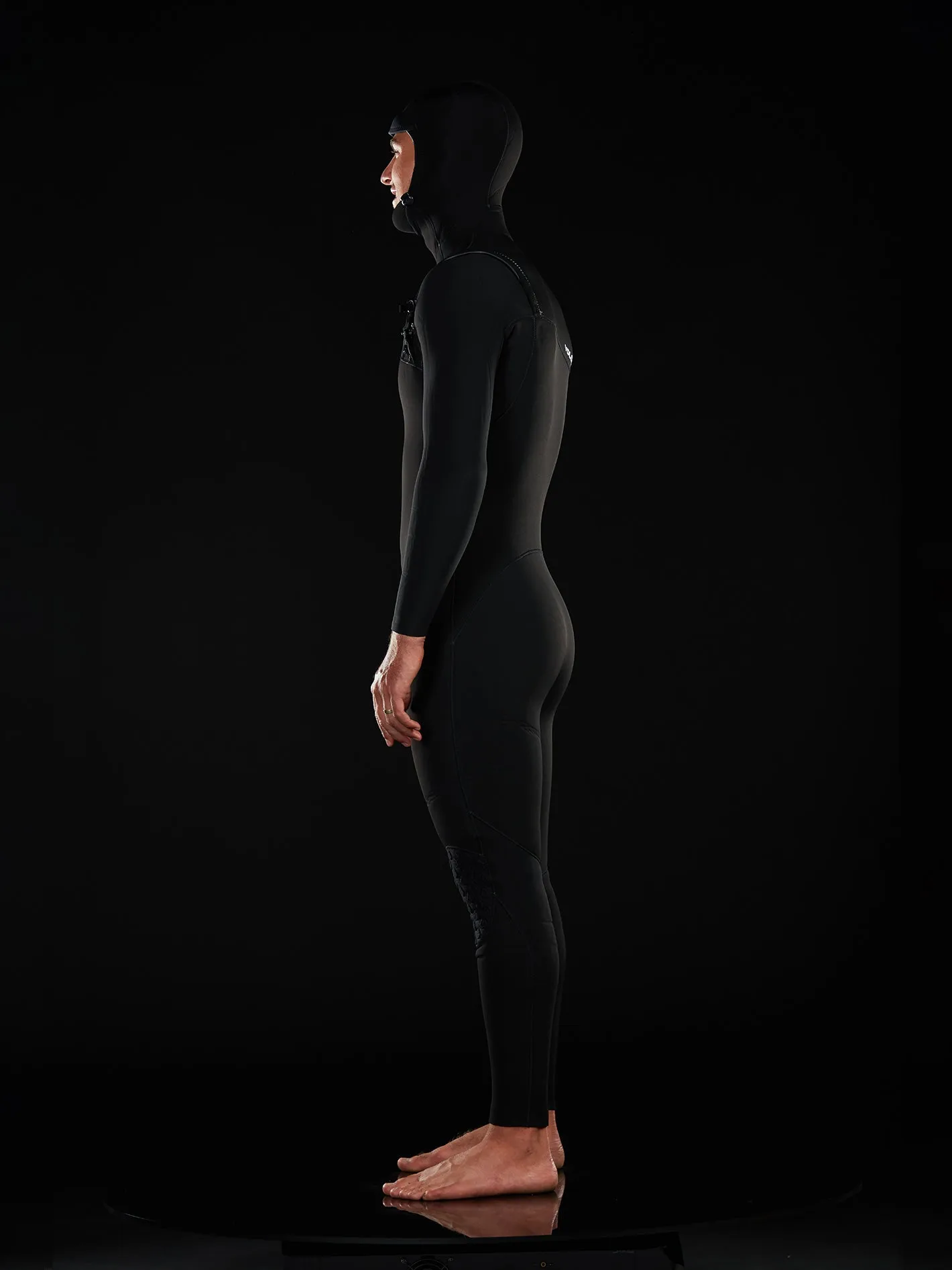 Modulator 4/3mm Hooded Long Sleeve Chest Zip Wetsuit - Black (2022)