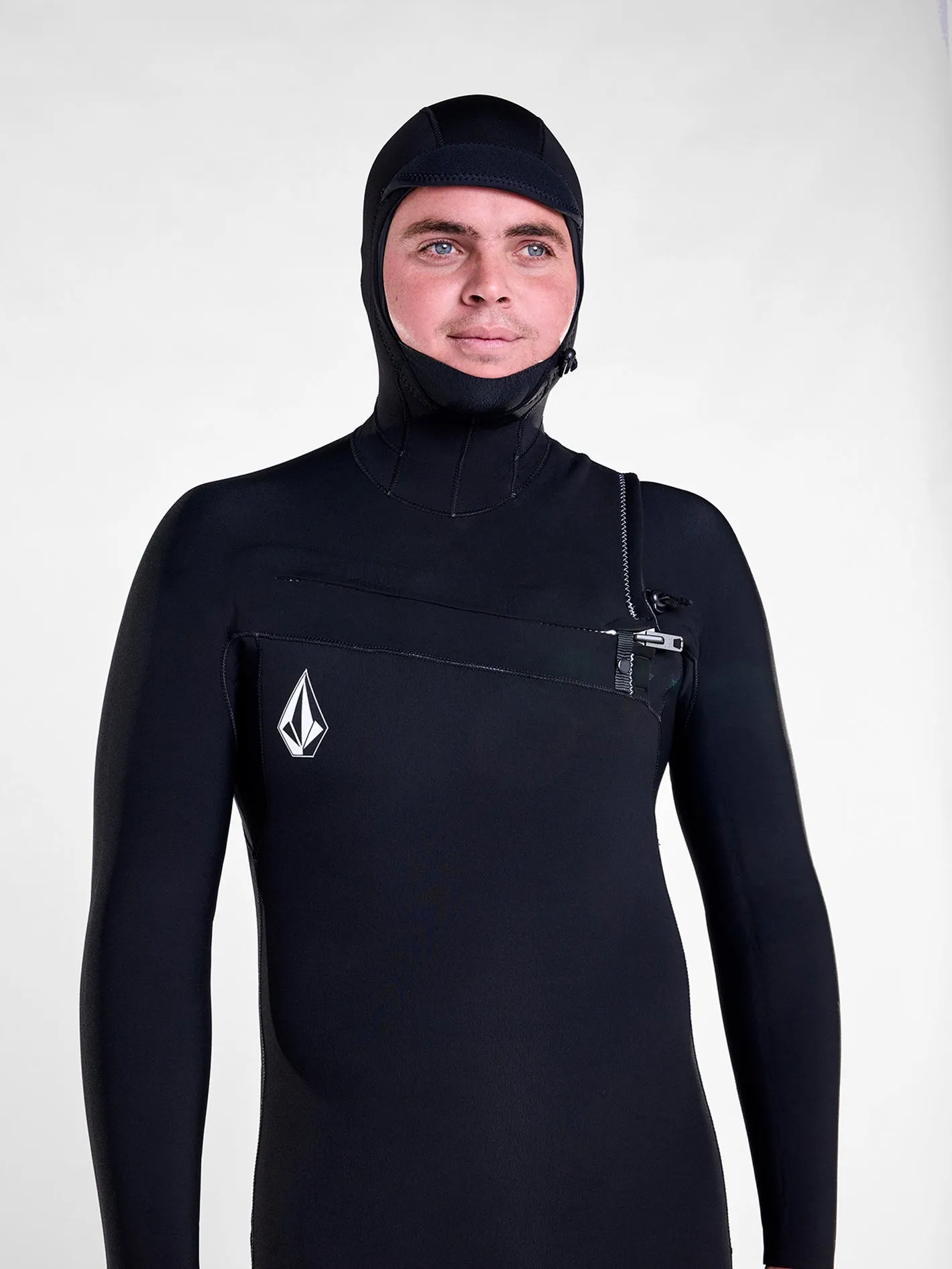 Modulator 4/3mm Hooded Long Sleeve Chest Zip Wetsuit - Black (2022)