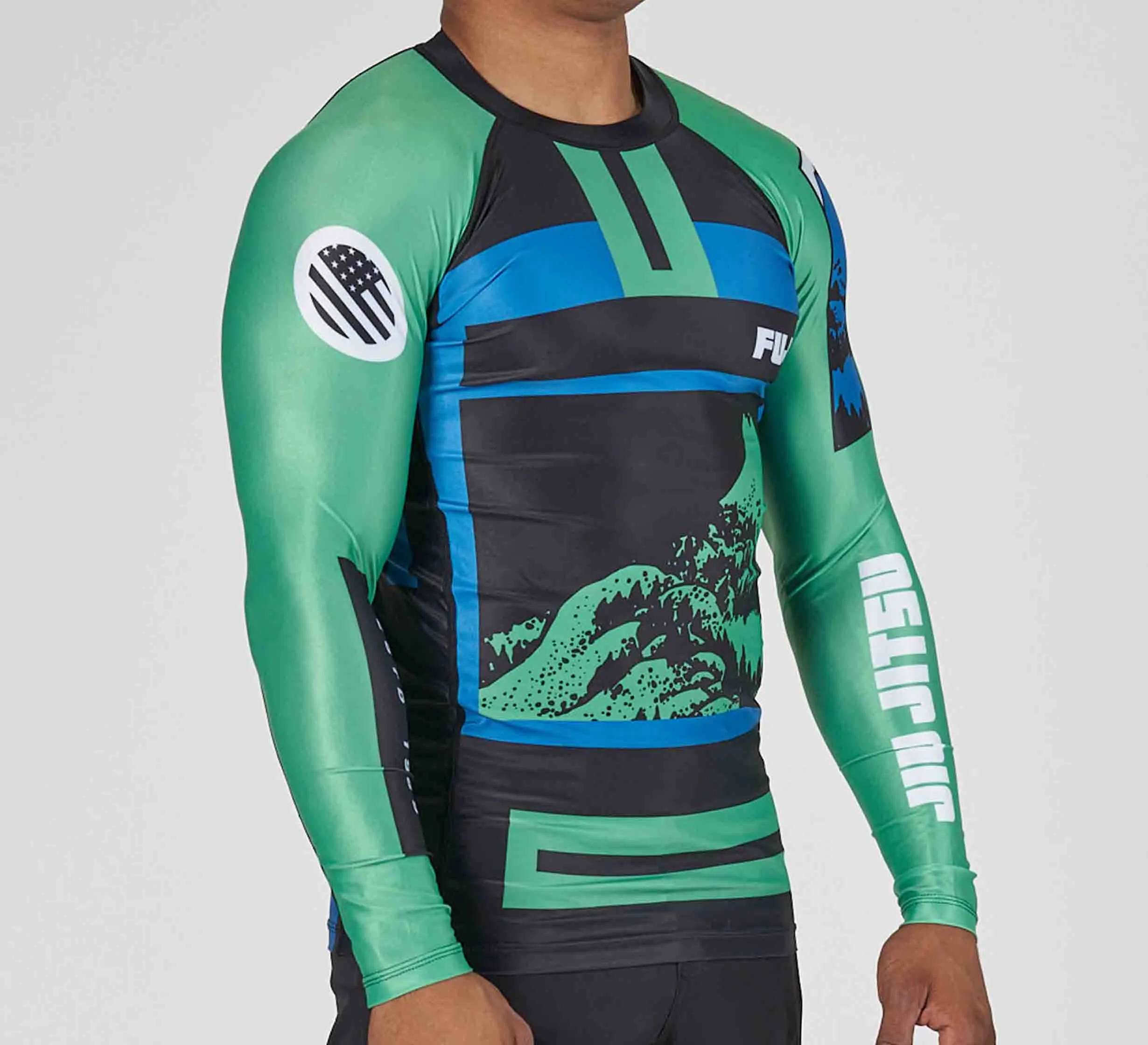 Mt. FUJI Flex Lite Rashguard Blue/Green