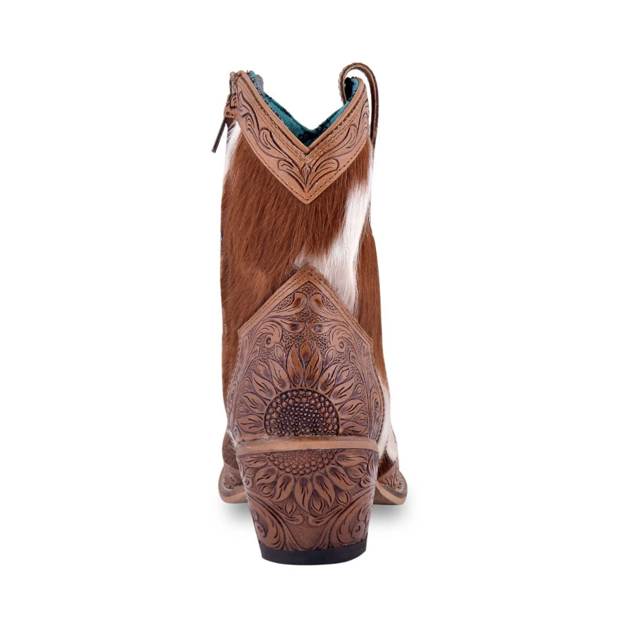 Myra Bags Women's Brown Hide/Tooled Bootie