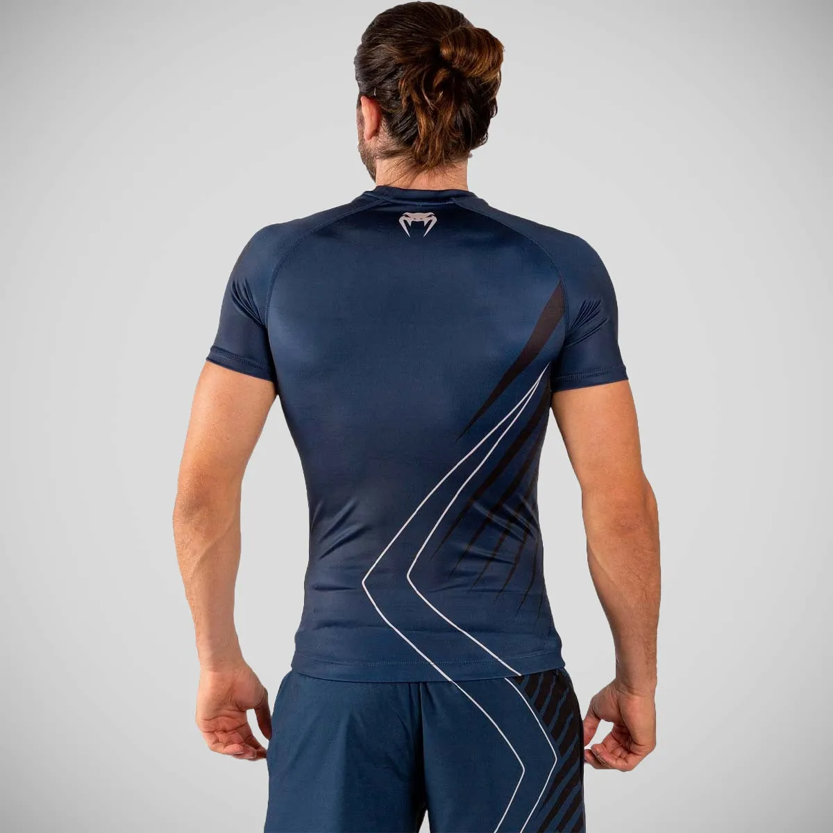 Navy-Black Venum Contender 5.0 Short Sleeve Rash Guard