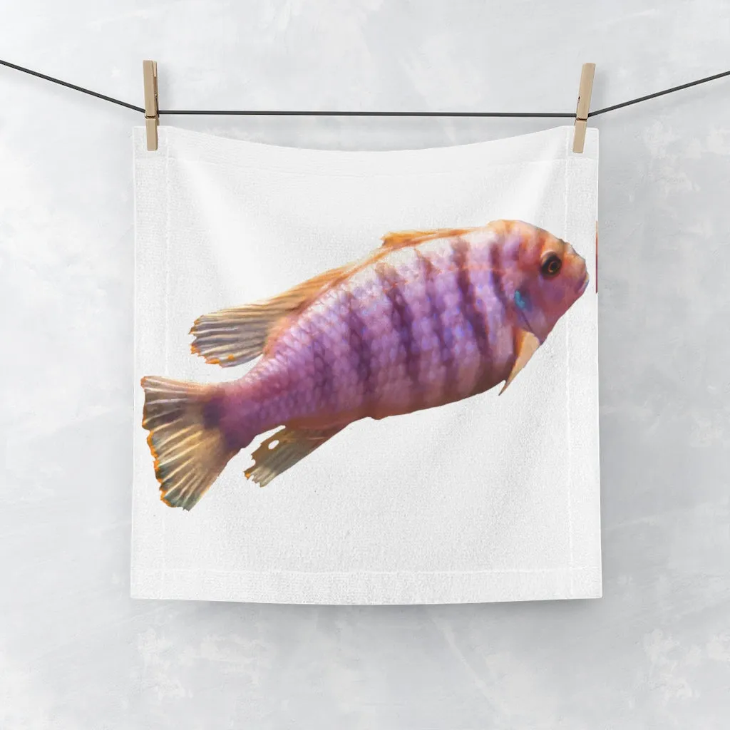 Purple Fish Face Towel