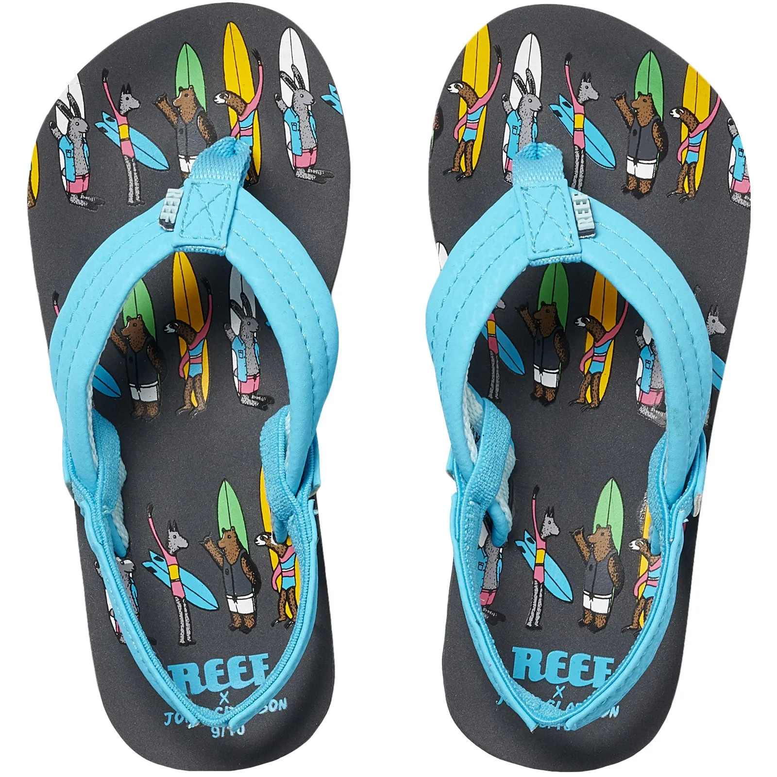 Reef Kids Jonas Claesson LIL Flip Flops Sandals - Blue