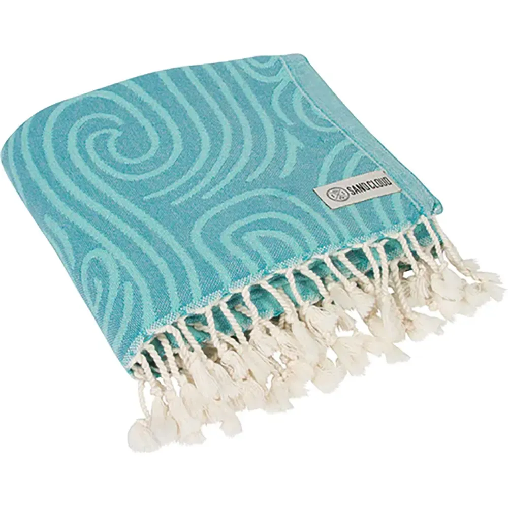 Sand Cloud Swirl Turtle Towel - Mint